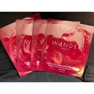 4 Wander Beauty Baggage Claim Gold Eye Masks 1 Pair Each MG408 Unopened